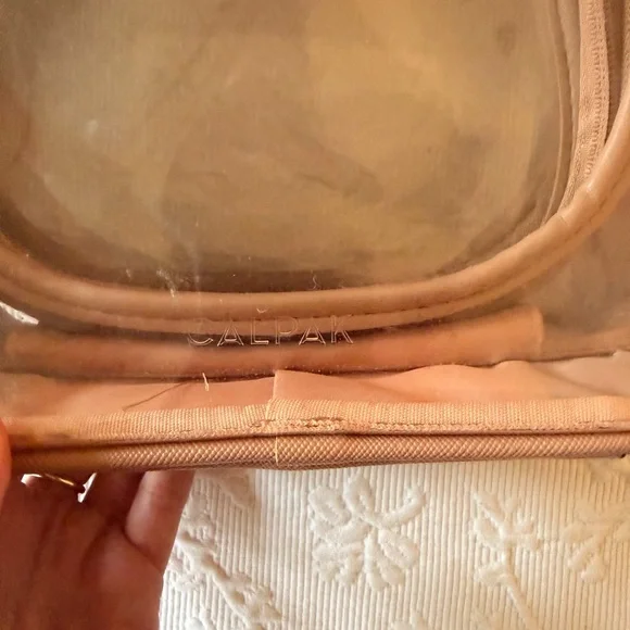 Calpak Small Clear Cosmetics Case in Caramel - Picture 15 of 16